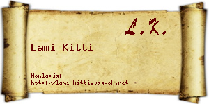 Lami Kitti névjegykártya